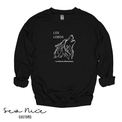 Los Lobos Line Drawing- Unisex Adult/Youth Crewneck Sweatshirt