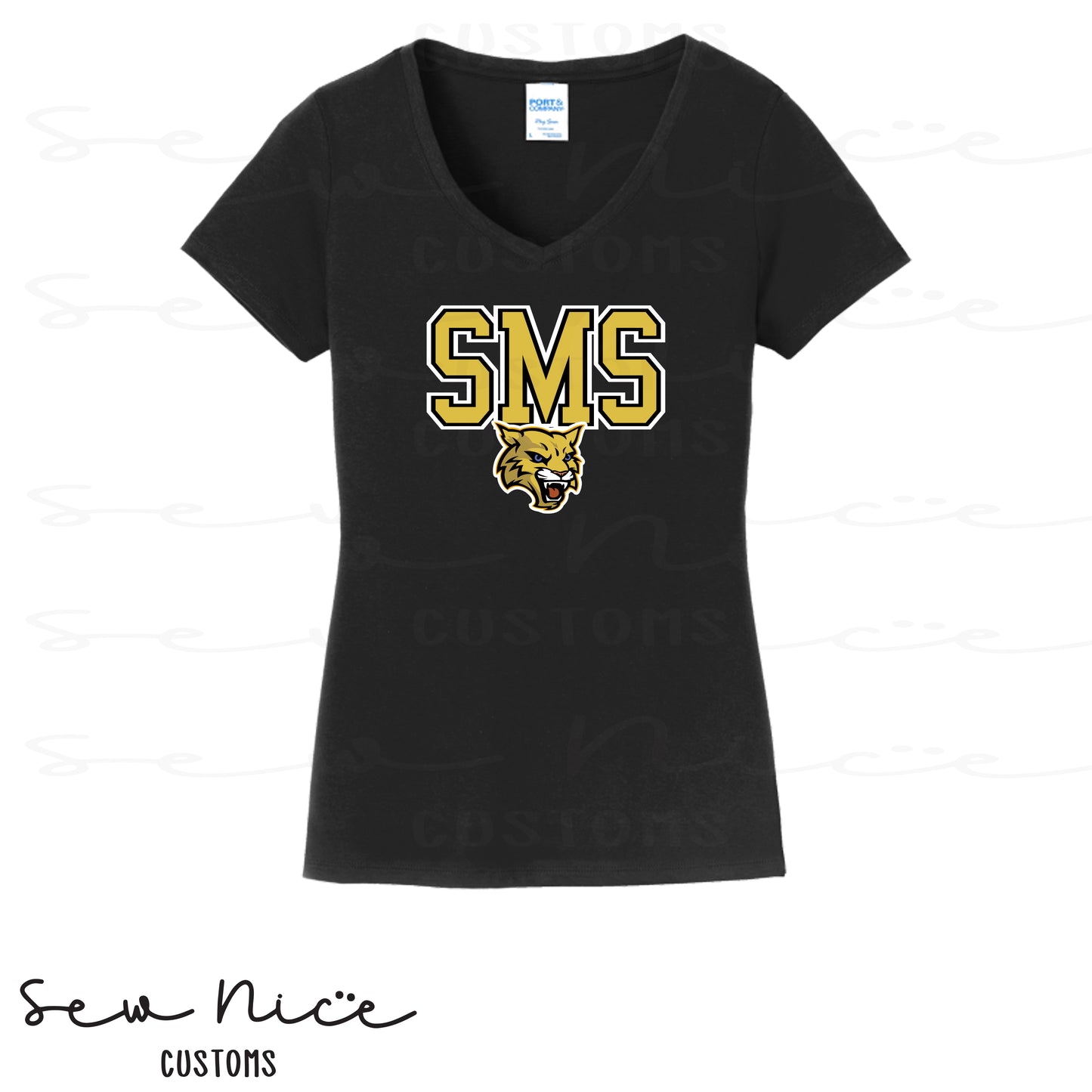 SMS Custom-Sport- Ladies V-Neck Shirt