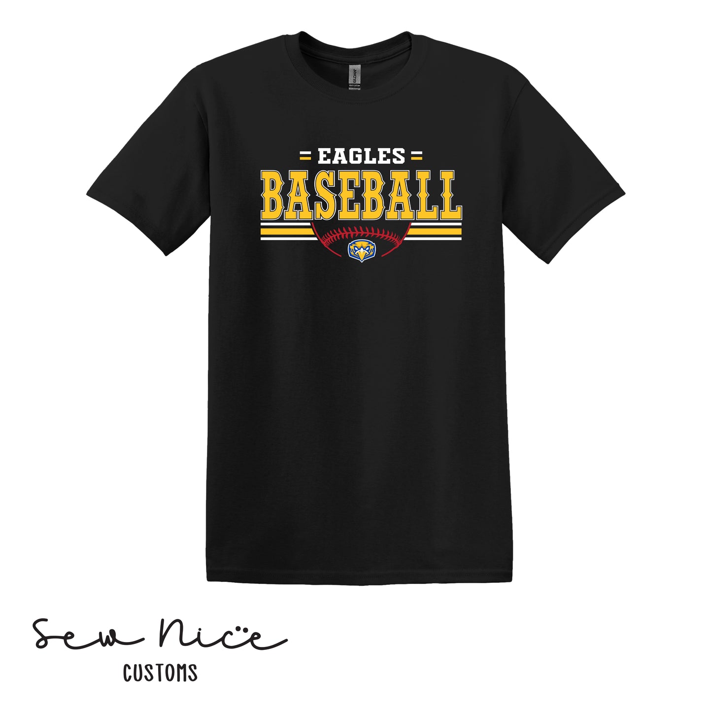 Eagles Baseball Stripes- Unisex Adult/Youth T-Shirt