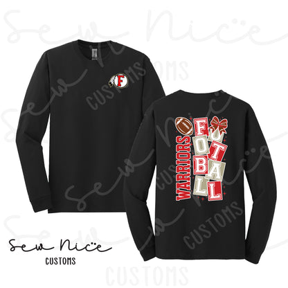 Warriors Football Block-Long Sleeve Shirt