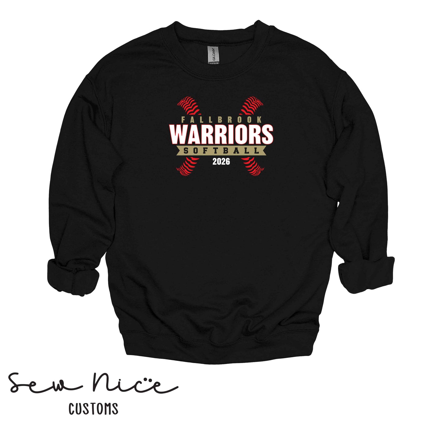 FHS Softball Seams - Unisex Adult/Youth Crewneck Shirt