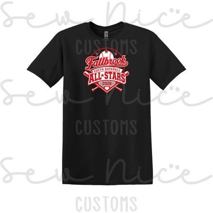 Fallbrook Youth Baseball- ALL STARS 2026- Unisex T-Shirt