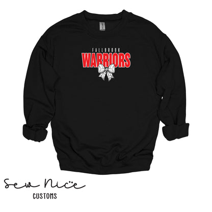 Fallbrook Warriors Volleyball Bow- Unisex Adult/Youth Crewneck Sweatshirt
