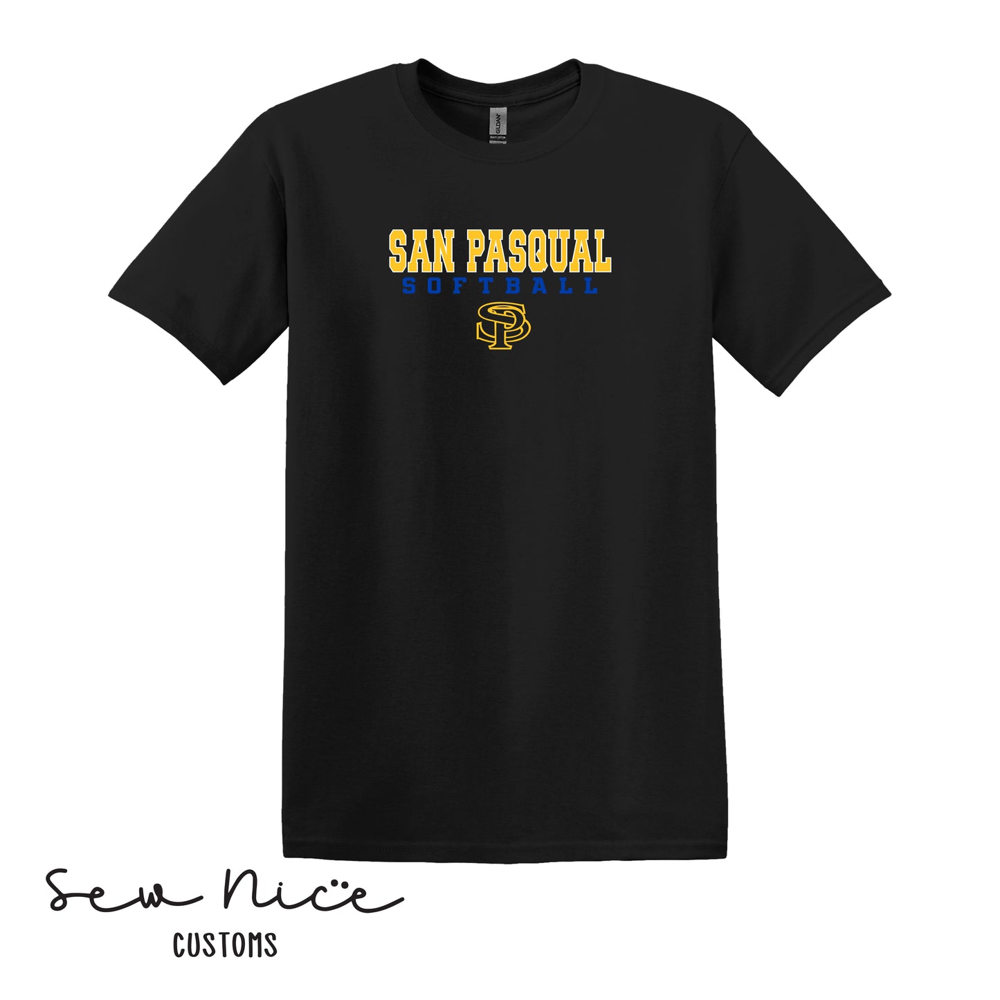 San Pasqual Softball Outline- Unisex Adult/Youth T-Shirt