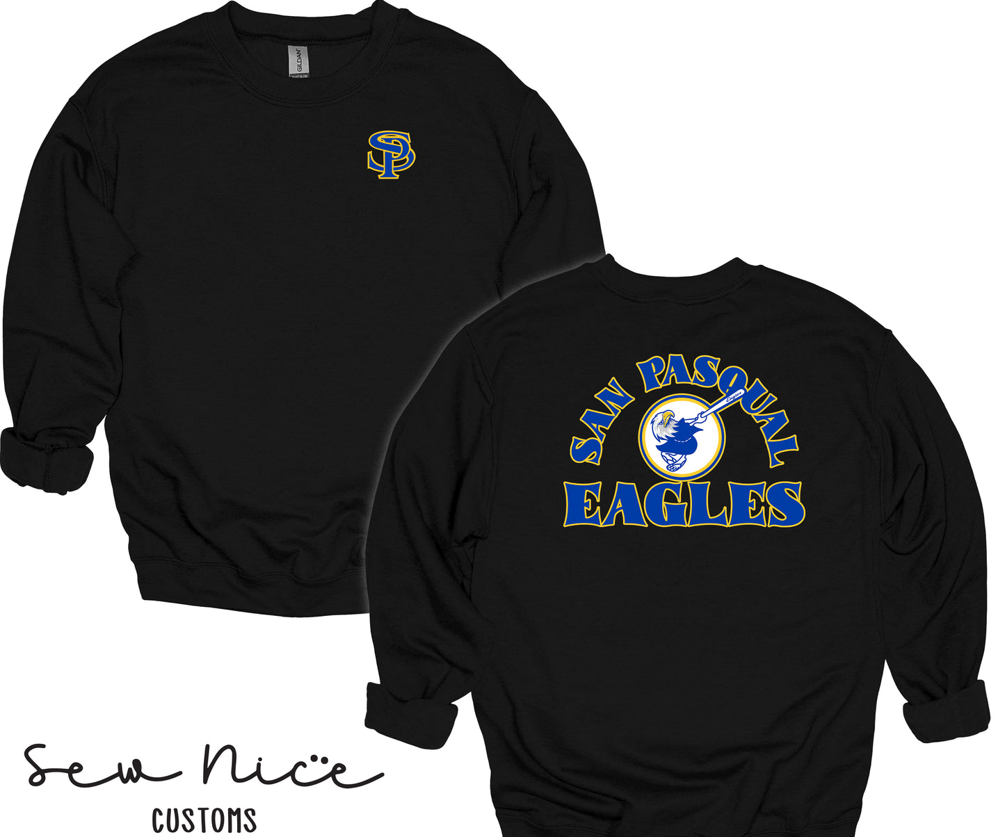 San Pasqual Swinging Eagle- Unisex Adult/Youth Crewneck