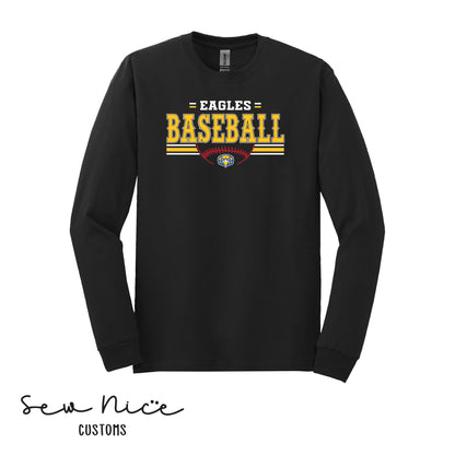 Eagles Baseball Stripes- Unisex Adult/Youth Long Sleeve Shirt