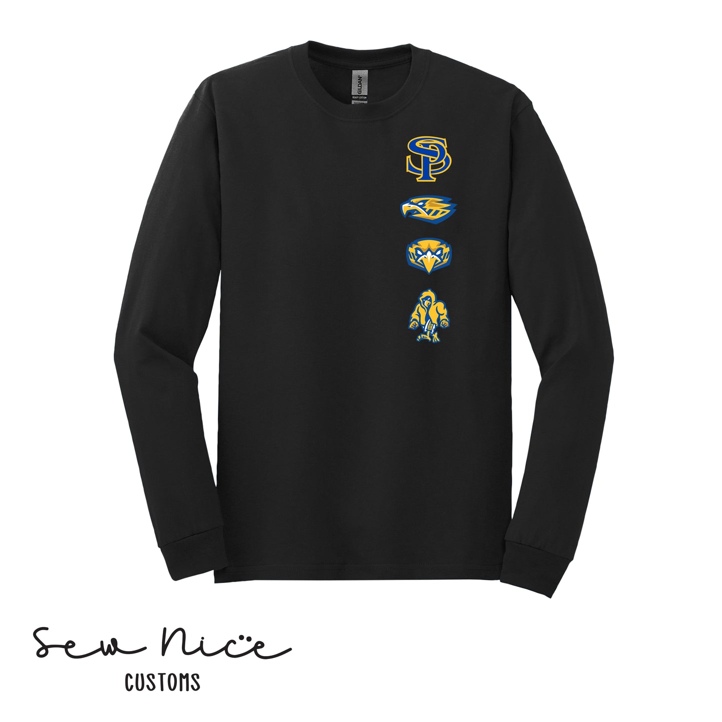 SP- Logo Row- Unisex Adult/Youth Long Sleeve Shirt