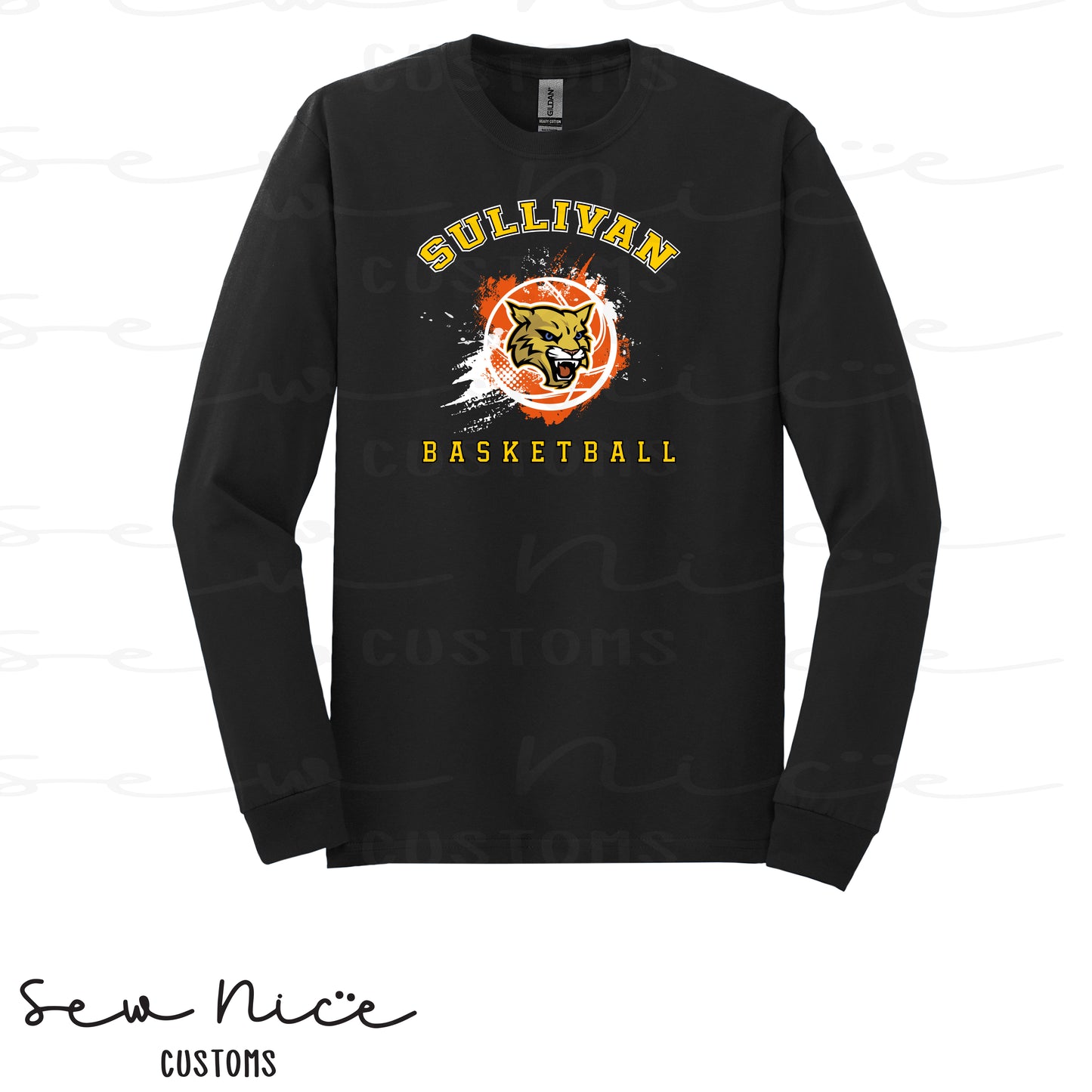 Splatter Sullivan Basketball- Unisex Adult/Youth Long Sleeve Shirt