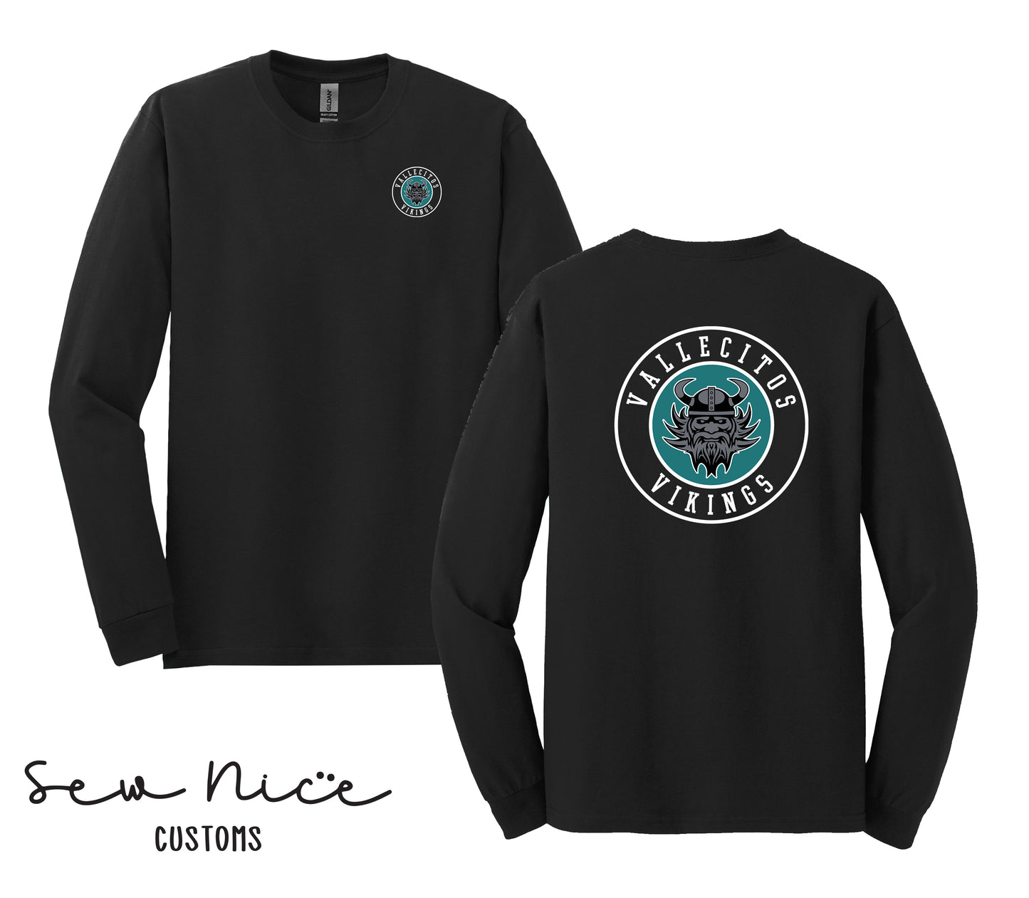 Vallecitos Logo- Front/Back Print- Unisex Adult/Youth Long Sleeve Shirt