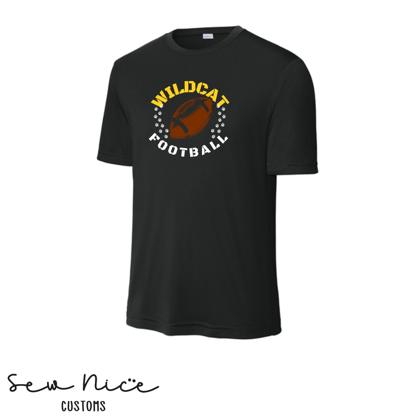 Sullivan Football Paw Prints- Unisex Adult/Youth Dri Fit Shirt