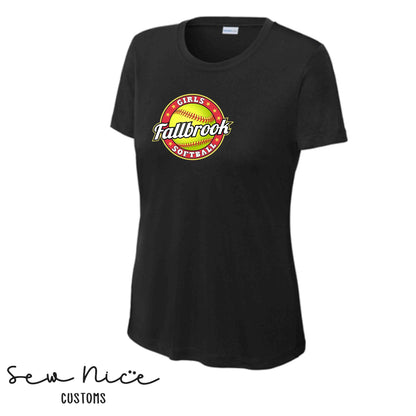 Fallbrook Girls Softball Logo- Ladies Dri Fit Shirt