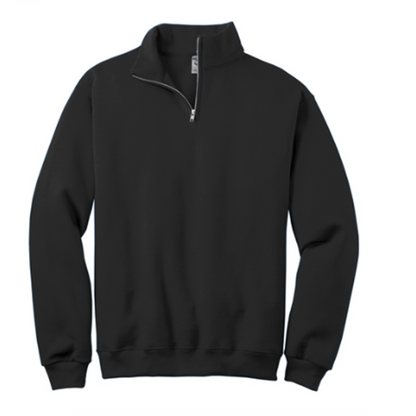 Embroidered Ghost with Drink - Unisex 1/4 Zip Sweatshirt