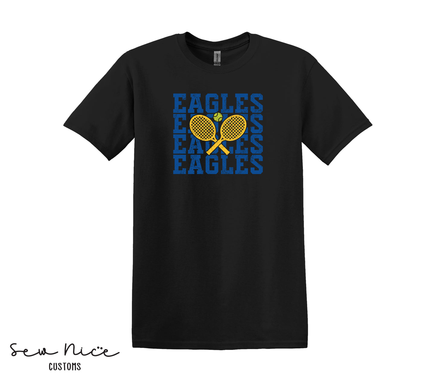 SP Eagles Stacked Tennis - Unisex Adult/Youth T-Shirt