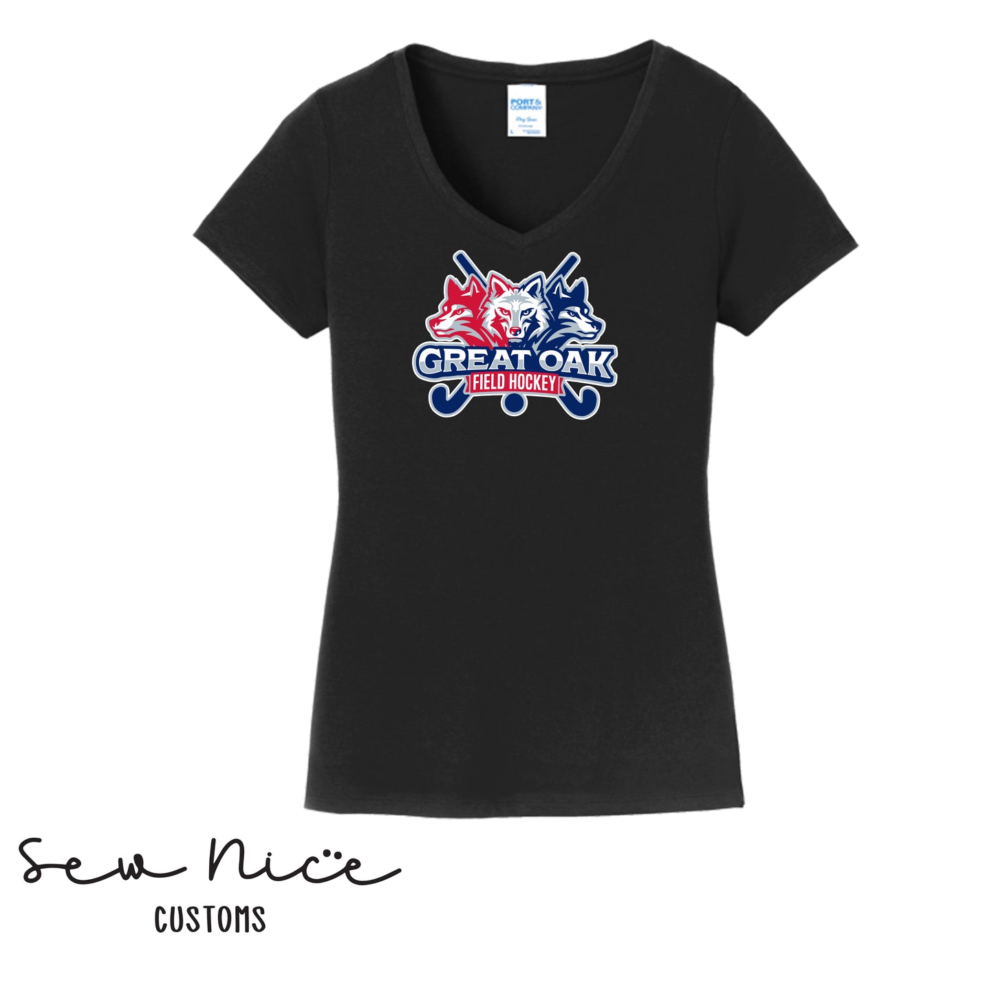 GO Wolfpack Field Hockey Ladies V-Neck Shirt
