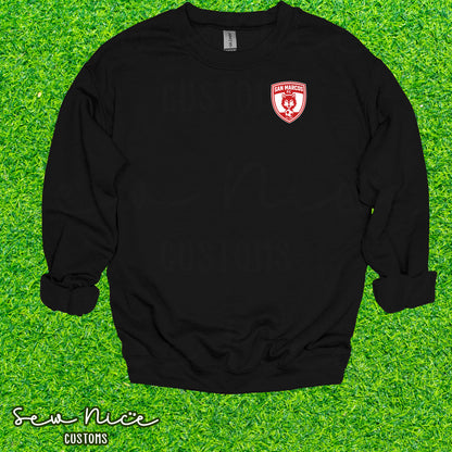 EMBROIDERED San Marcos FC- Unisex Adult/Youth Crewneck Sweatshirt