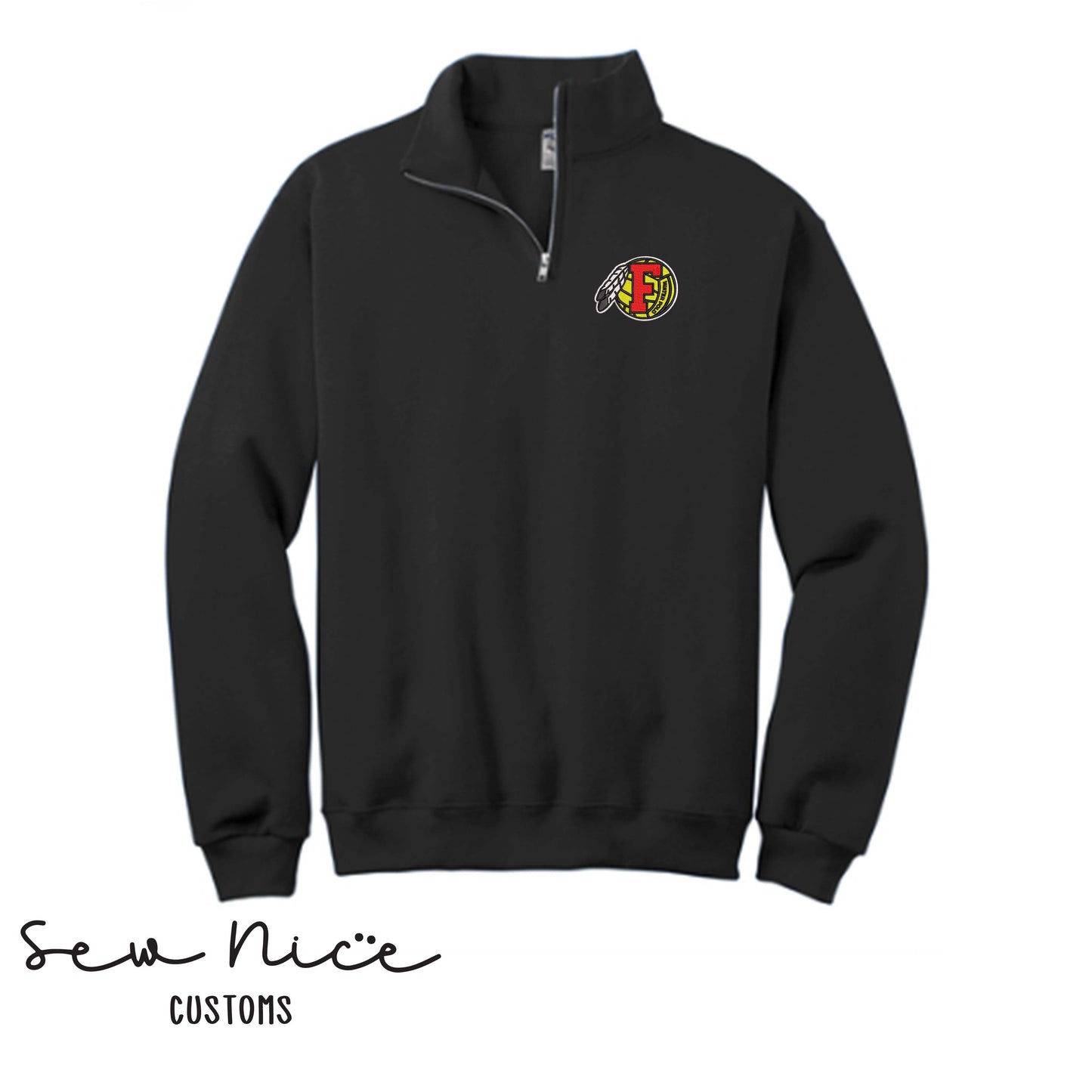 Embroidered FHS Water Polo- Unisex Adult 1/4 Zip Sweatshirt