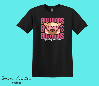 Bulldogs Valentine's- Unisex Adult/Youth T-Shirt