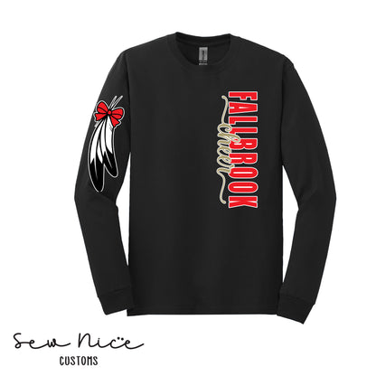 Fallbrook Cheer- Side Design- Unisex Youth/Adult Long Sleeve Shirt- FPW CHEER