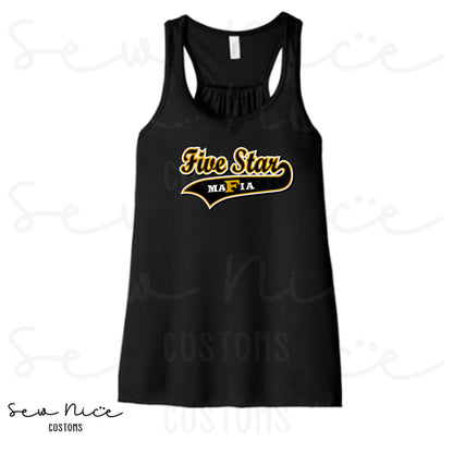 Five Star Baseball-Ladies Bella Canvas Flowy Tank Top