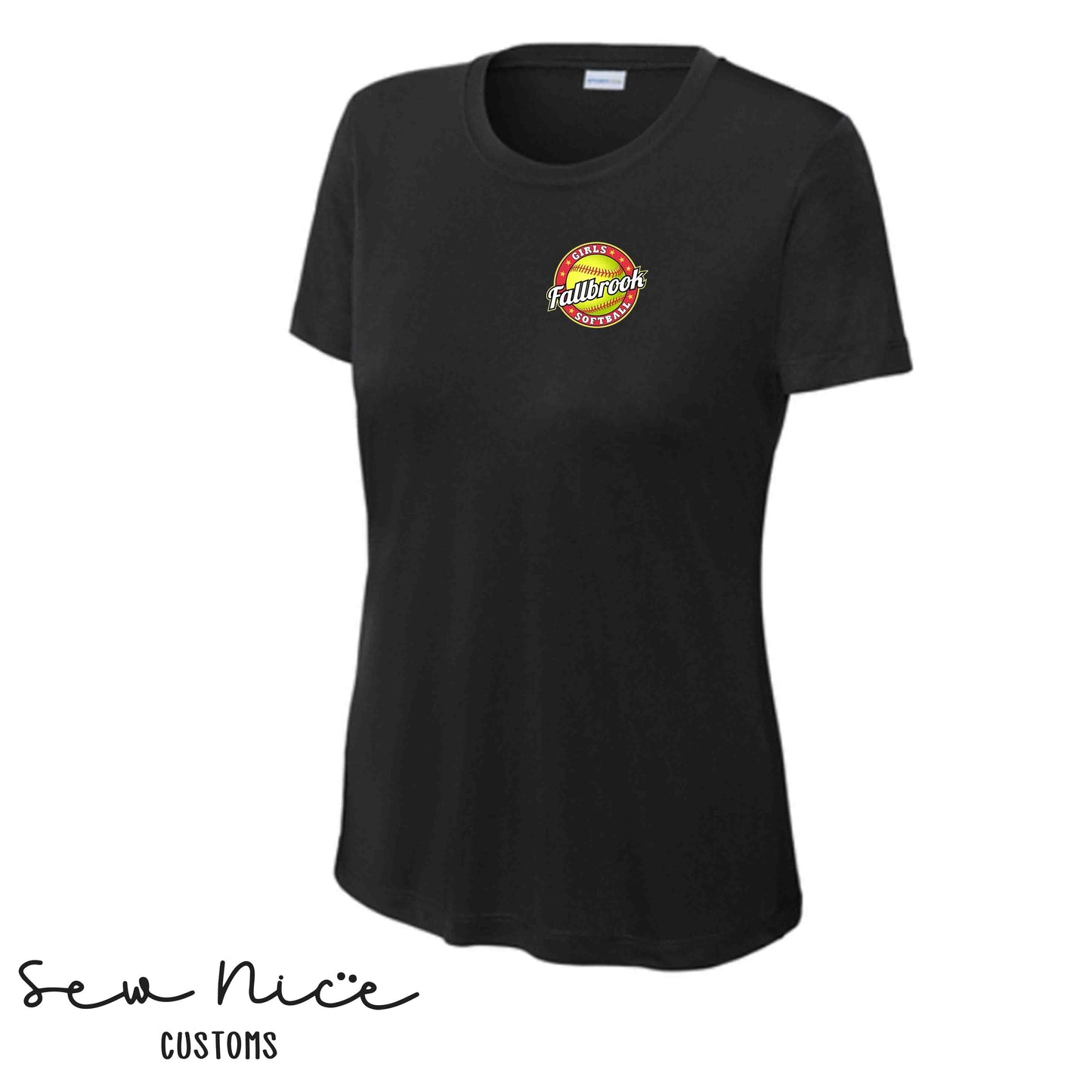 Fallbrook Girls Softball Logo- Ladies Dri Fit Shirt