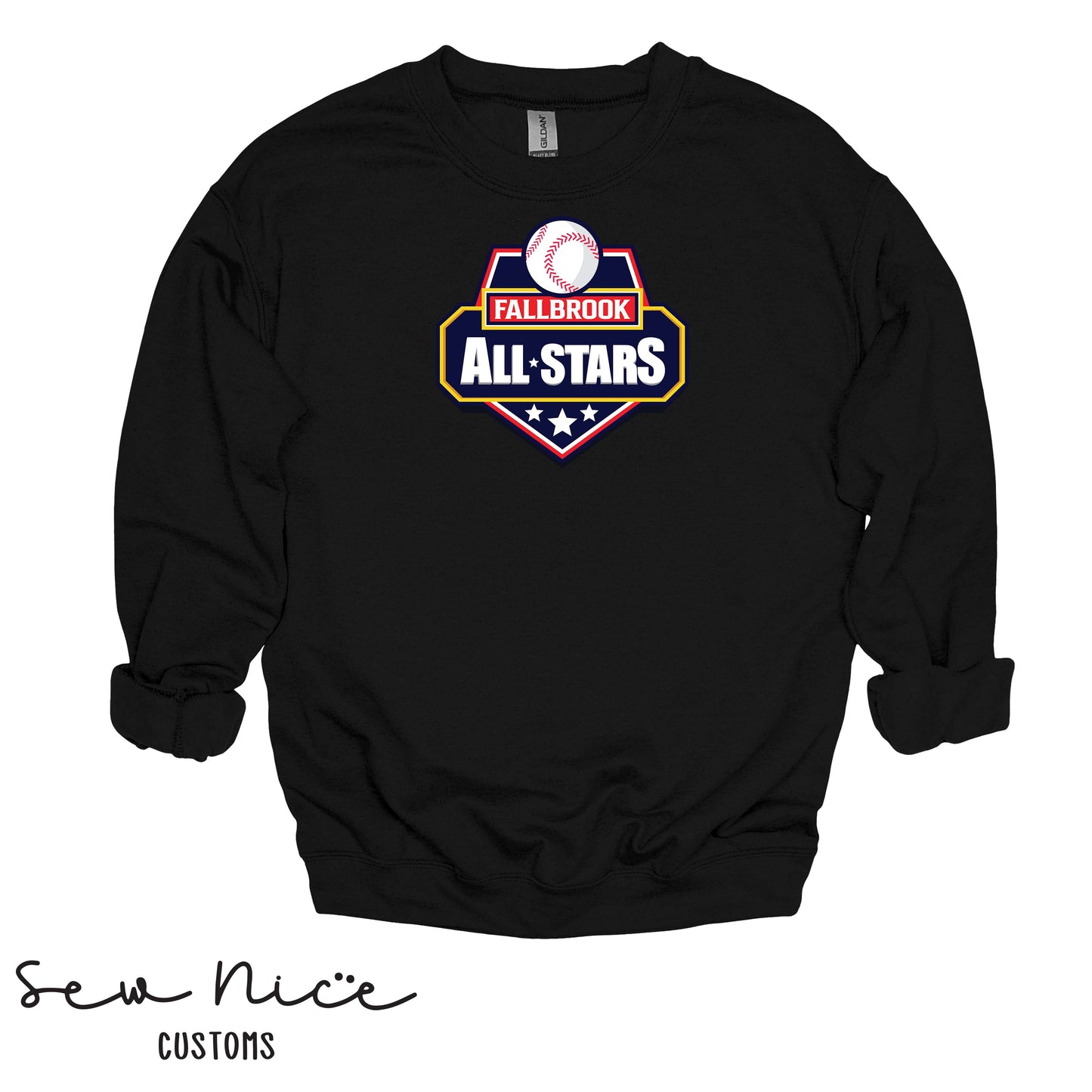 Fallbrook All Star Logo - Unisex Cotton Crewneck
