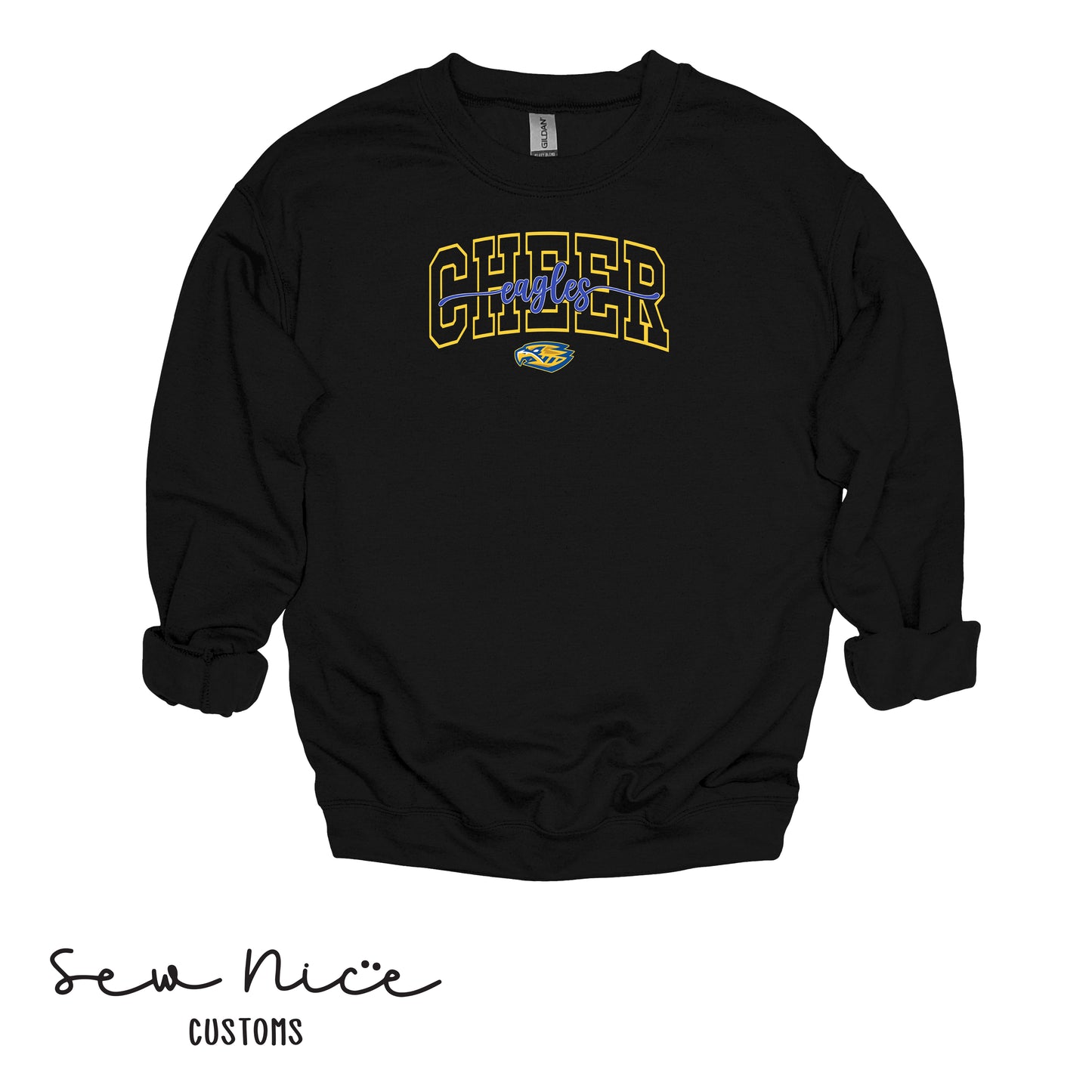 CHEER Eagles Script- Unisex Adult/Youth Crewneck Sweatshirt
