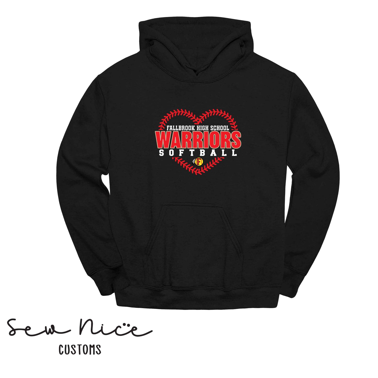 FHS Warriors Seam Heart- Unisex Adult/Youth Hoodie