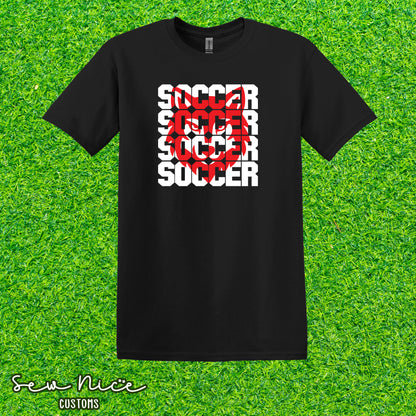 Stacked Soccer Mascot- Unisex Adult/Youth T-Shirt