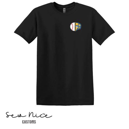 Split Baseball & Eagle Face- Unisex Adult/Youth T-Shirt