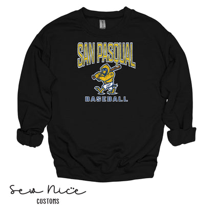 San Pasqual Baseball Mascot- Unisex Adult/Youth Crewneck Sweatshirt