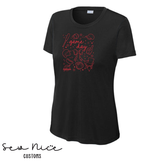 FYB Doodle Game Day- Ladies Dri Fit Shirt