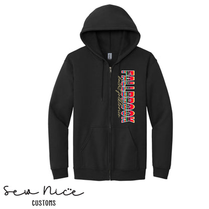 Fallbrook Serape Side Design- Unisex Adult/Youth Full Zip Hoodie