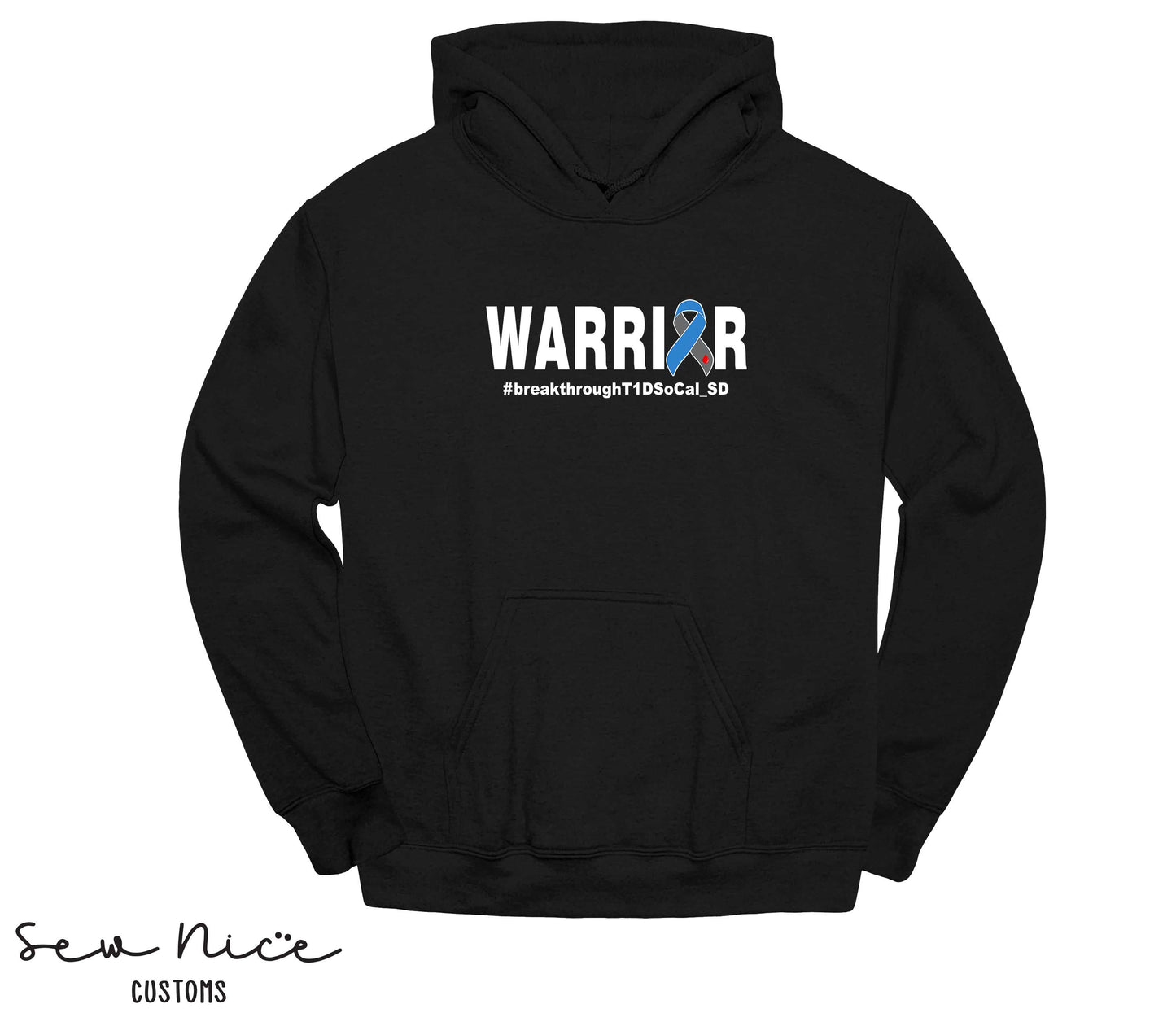 WARRIOR T1D- Unisex Adult/Youth Hoodie