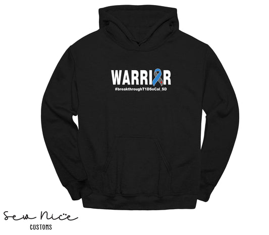 WARRIOR T1D- Unisex Adult/Youth Hoodie