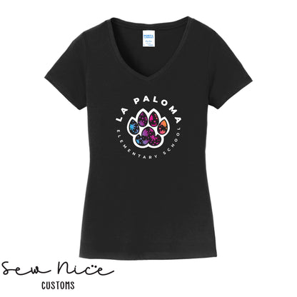 La Paloma PAINT SPLATTER- Ladies V-Neck Shirt