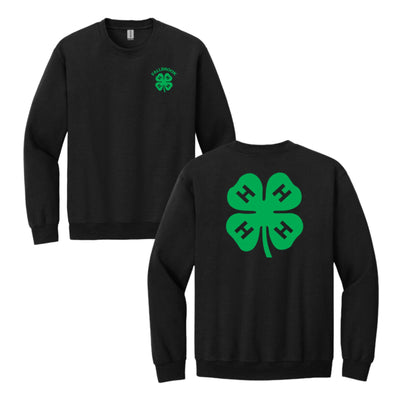 Clover 4H- ADULT Unisex Crewneck- Left Chest/Back Design