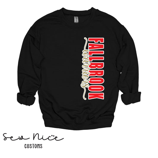 Fallbrook Warriors- Side Design Crewneck Sweatshirt