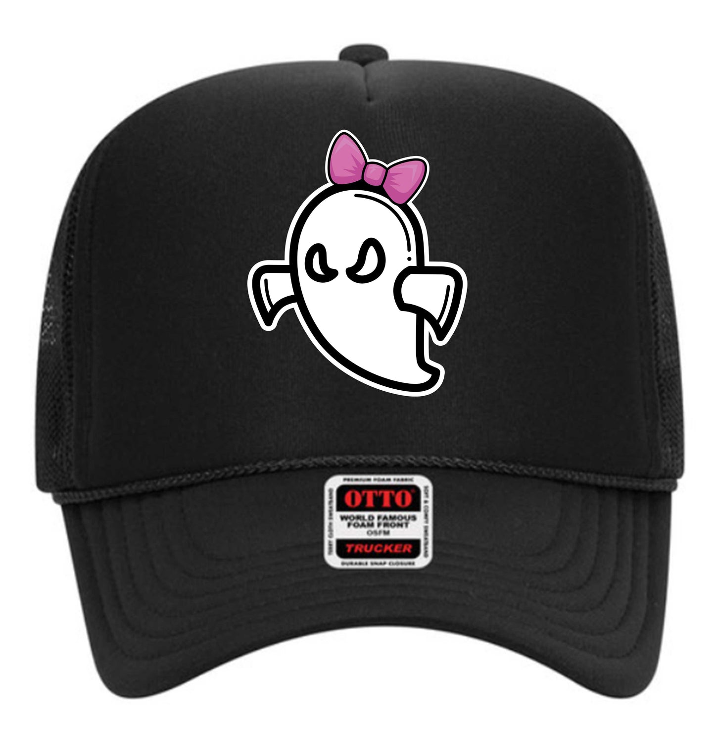 Ghost Softball Neon Pink Foam Trucker Hat (Choose your ghost)