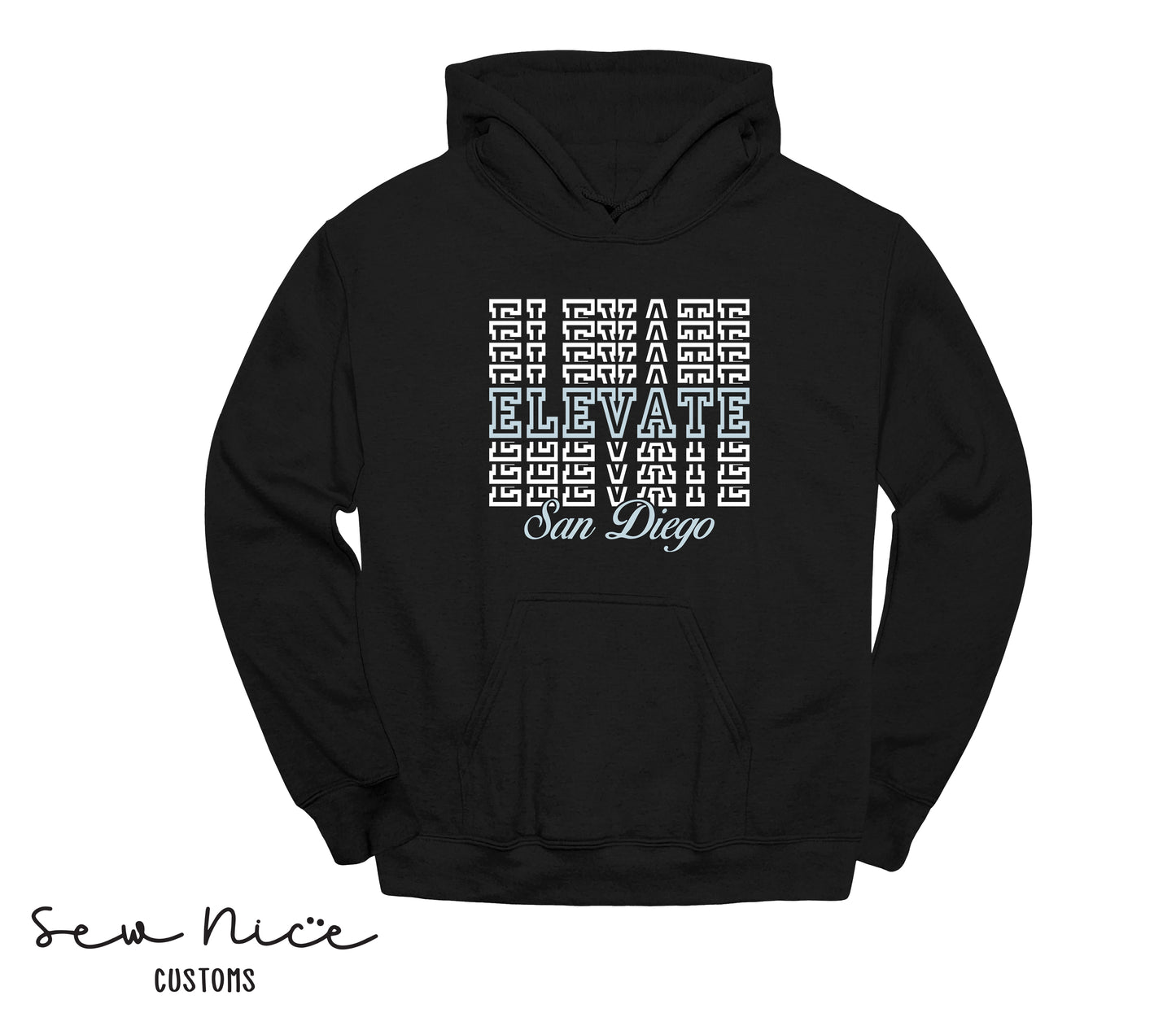 Elevate Stacked Design- Unisex Adult/Youth Hoodie