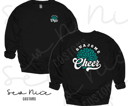 Guajome Pom Pom Cheer- Crewneck Sweatshirt