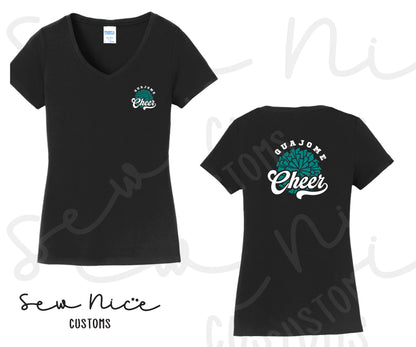 Guajome Pom Pom Cheer-Ladies V-Neck Shirt