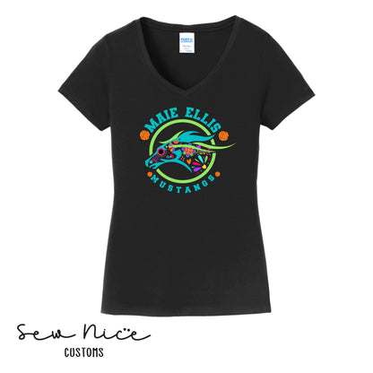 MEE Day of the Dead- Ladies V-Neck Shirt