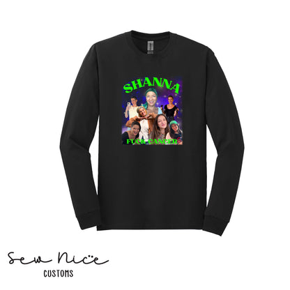 Shanna F*@k Cancer Collage Unisex Adult Long Sleeve Shirt