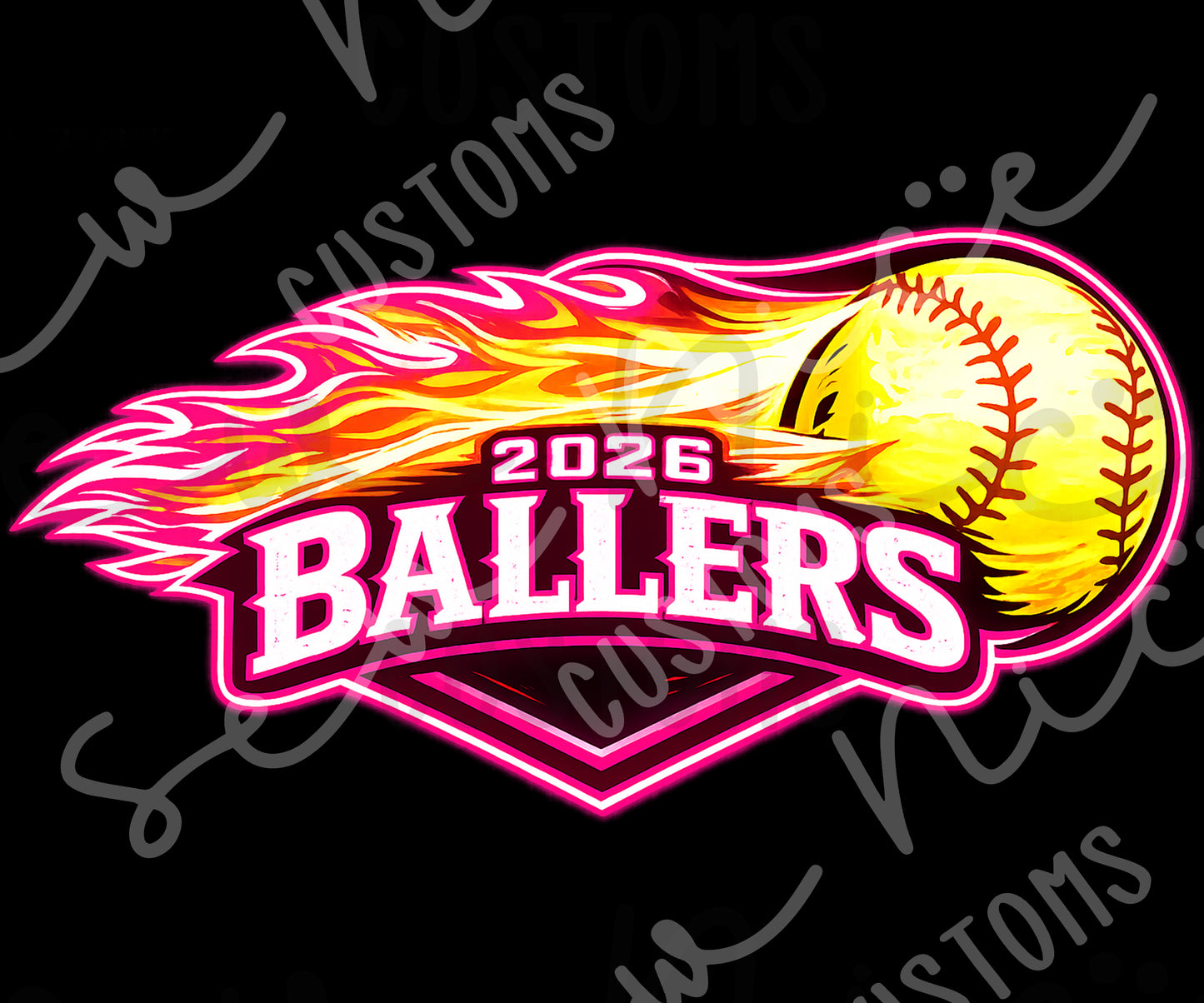 2026 Ballers (Flame) Softball- Unisex T-Shirt