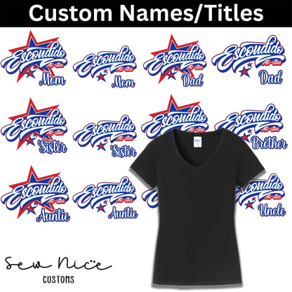 CUSTOM Name/Title Escondido Logo- Ladies V-Neck