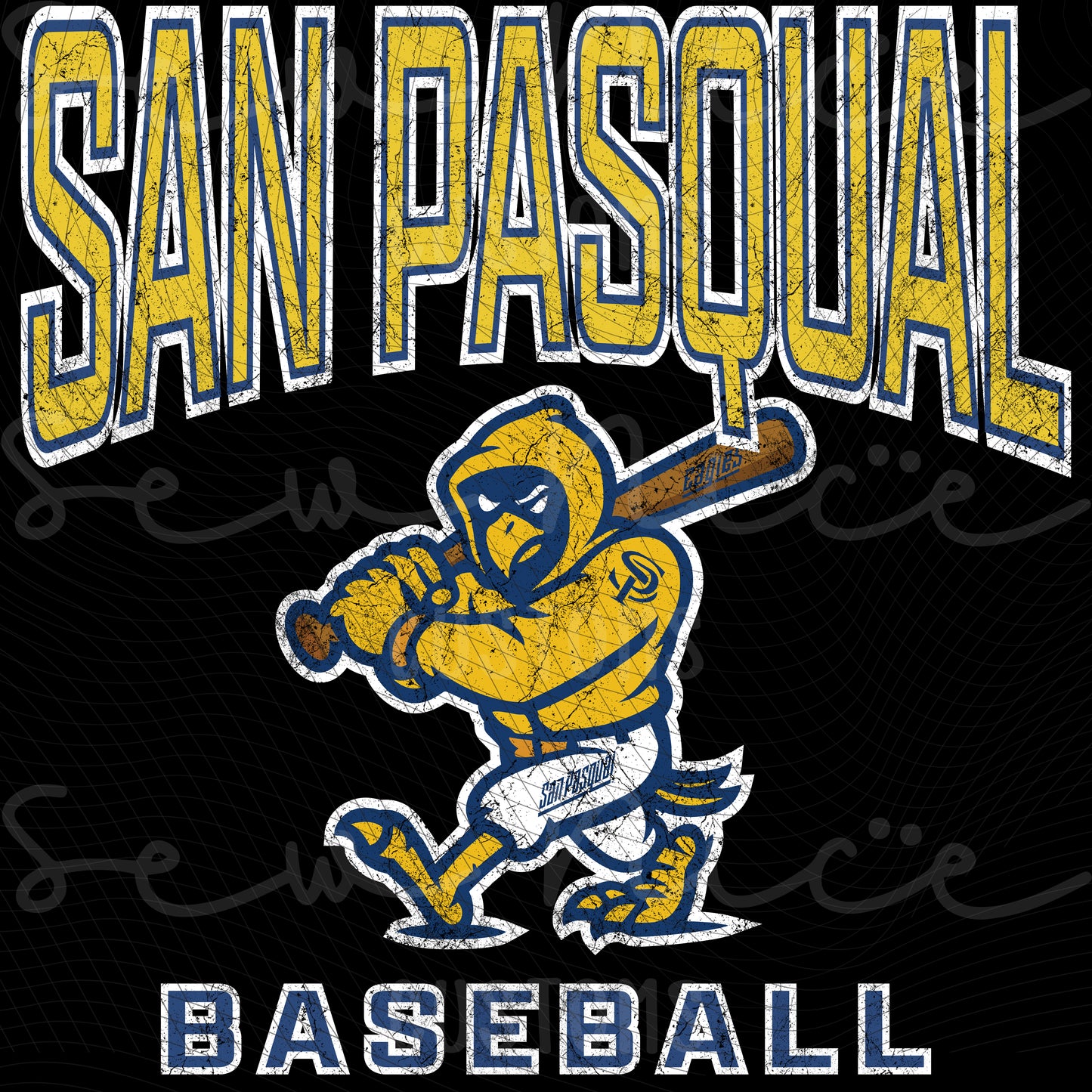 San Pasqual Baseball Mascot- Ladies V-Neck Shirt