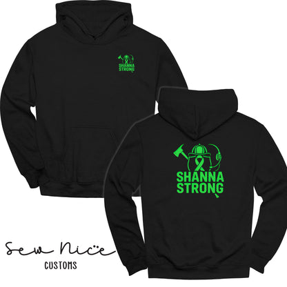 Shanna Strong Unisex Adult/Youth Hoodie-Left Chest/Back Design