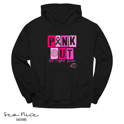 PINK OUT- Go Fight Win- FHS Volleyball -Unisex Adult/Youth Hoodie