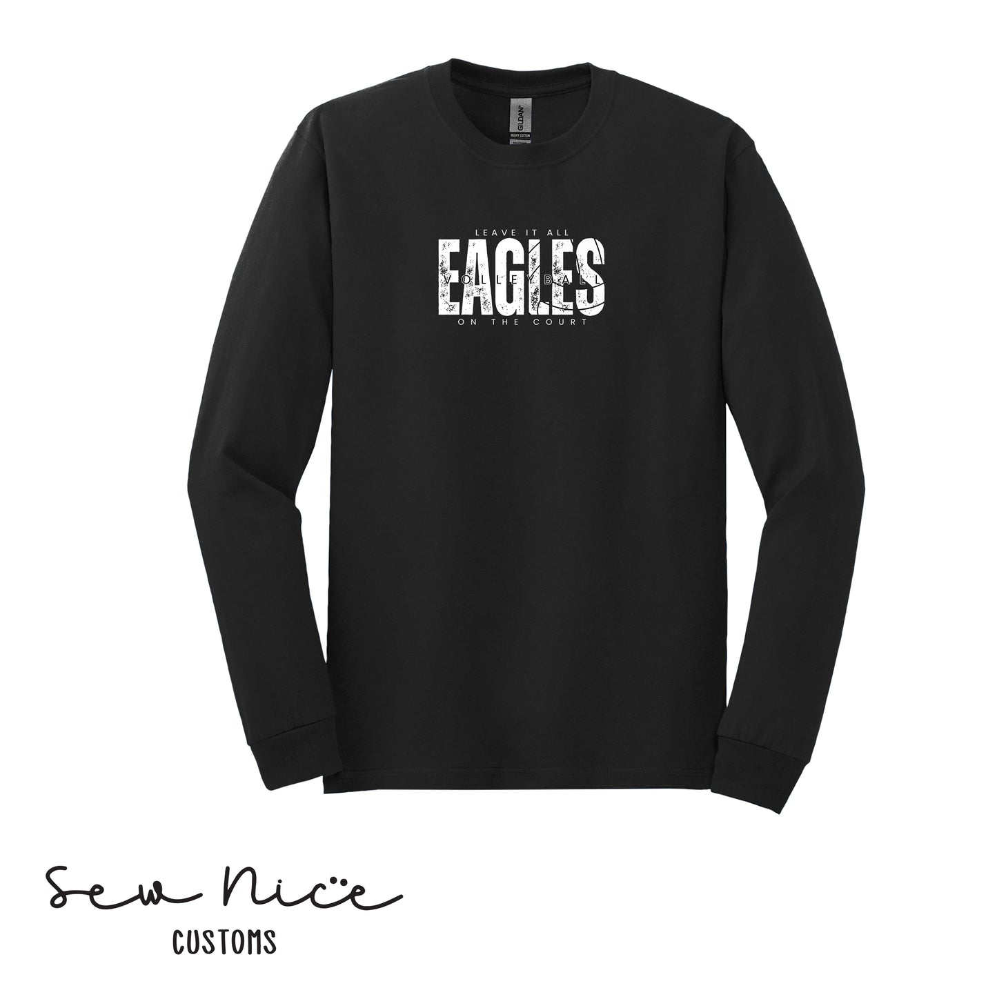 SP Eagles Volleyball- Leave It All On The Court- Adult/Youth Unisex Long Sleeve Shirt