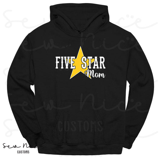 Five Star Mom/Custom-Adult/Youth Hoodie